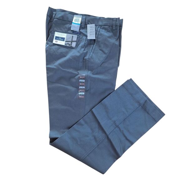 NWT Dockers Signature Khaki D1 Slim Fit Flat Front Dress Pants 36 x 34 Dark Gray - Picture 4 of 14
